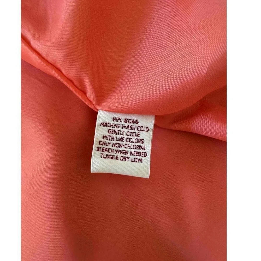 JM Collection Jacket‎ Womans XL Coral Snap Button Drawstring Waist Flap Pockets